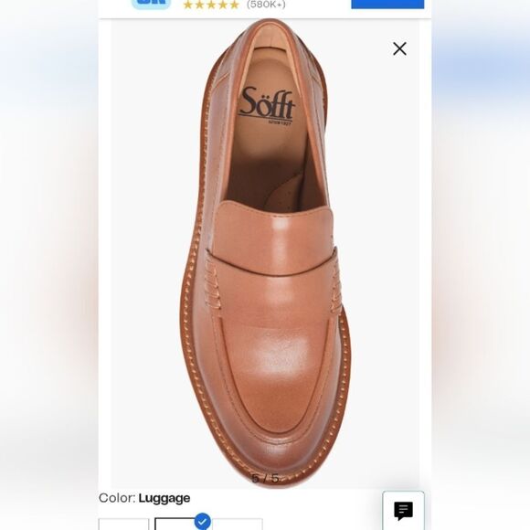 Sofft Meryl Water Resistant Slender Mocassin Toe Loafer Size 6.5 NWT - Picture 3 of 9